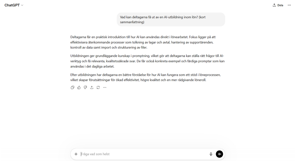 AI-promptning för lönekonsulten (utbildning) (3 timmar) (25 augusti 8:30 - 11:30)