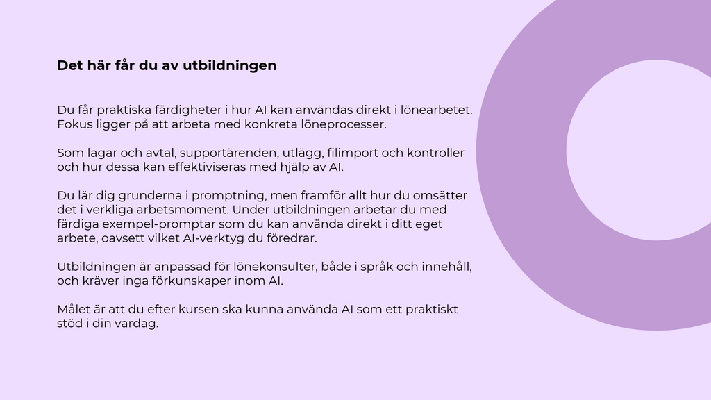 AI-promptning för lönekonsulten (utbildning) (3 timmar) (25 augusti 8:30 - 11:30)